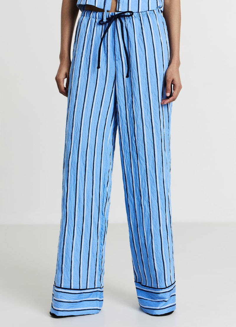 Calliope A RIGHE - Stoffhose - var celeste scuro