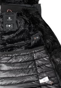 Navahoo Paula - Winter coat - schwarz mit schwarzem fell