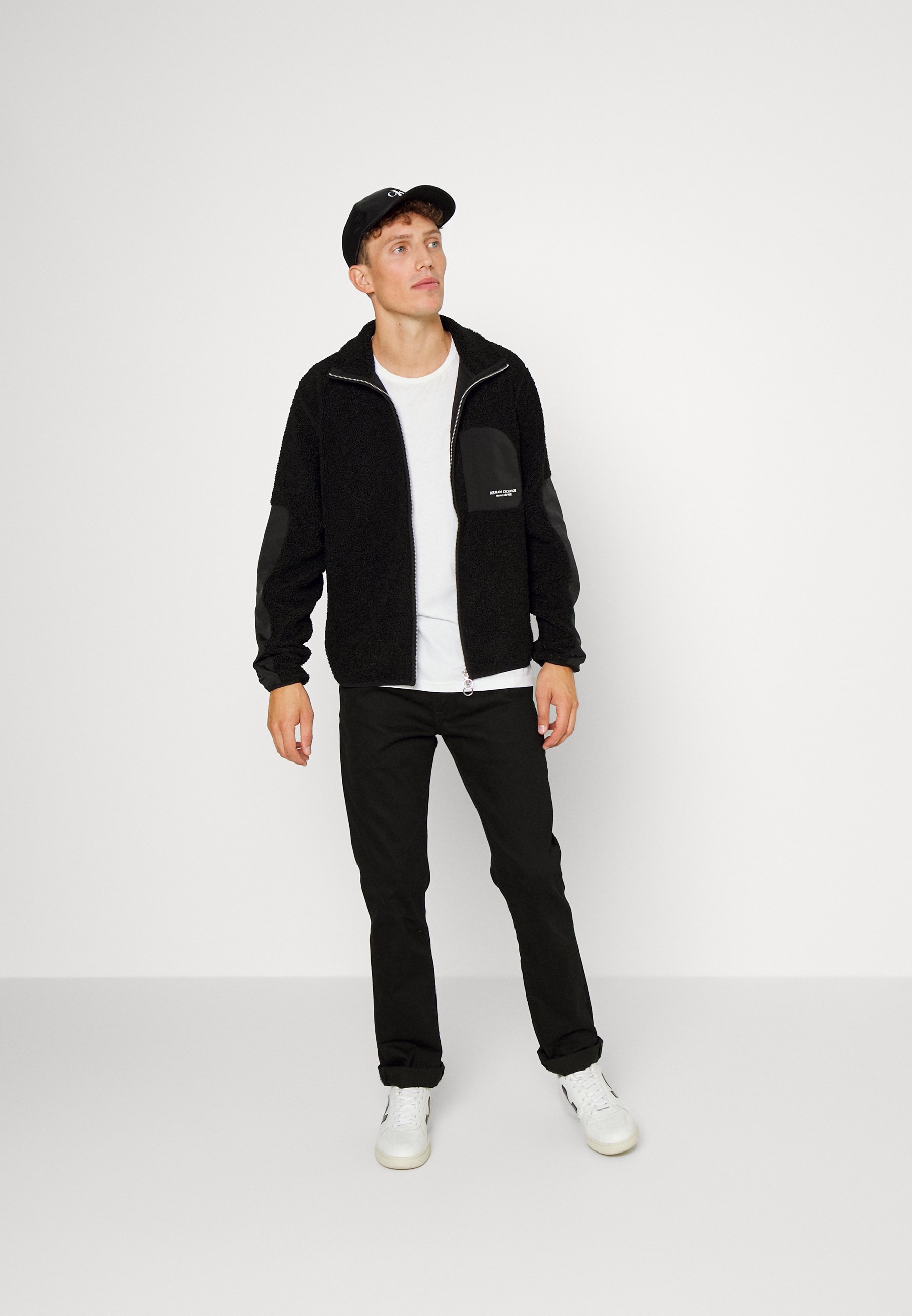 armani exchange jacket black