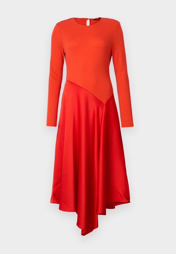 LONG SLEEVE ASYMMETRIC DRESS - Day dress - berry3