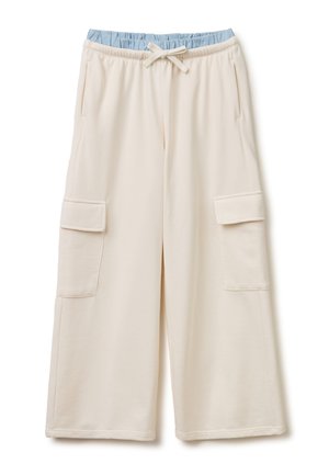 United Colors of Benetton CARGO PANTS WITH ELASTIC - Pantalones cargo - white