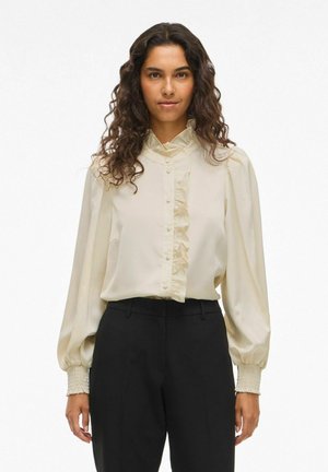 VILUTTO FRILL - Bluza s gumbima - birch