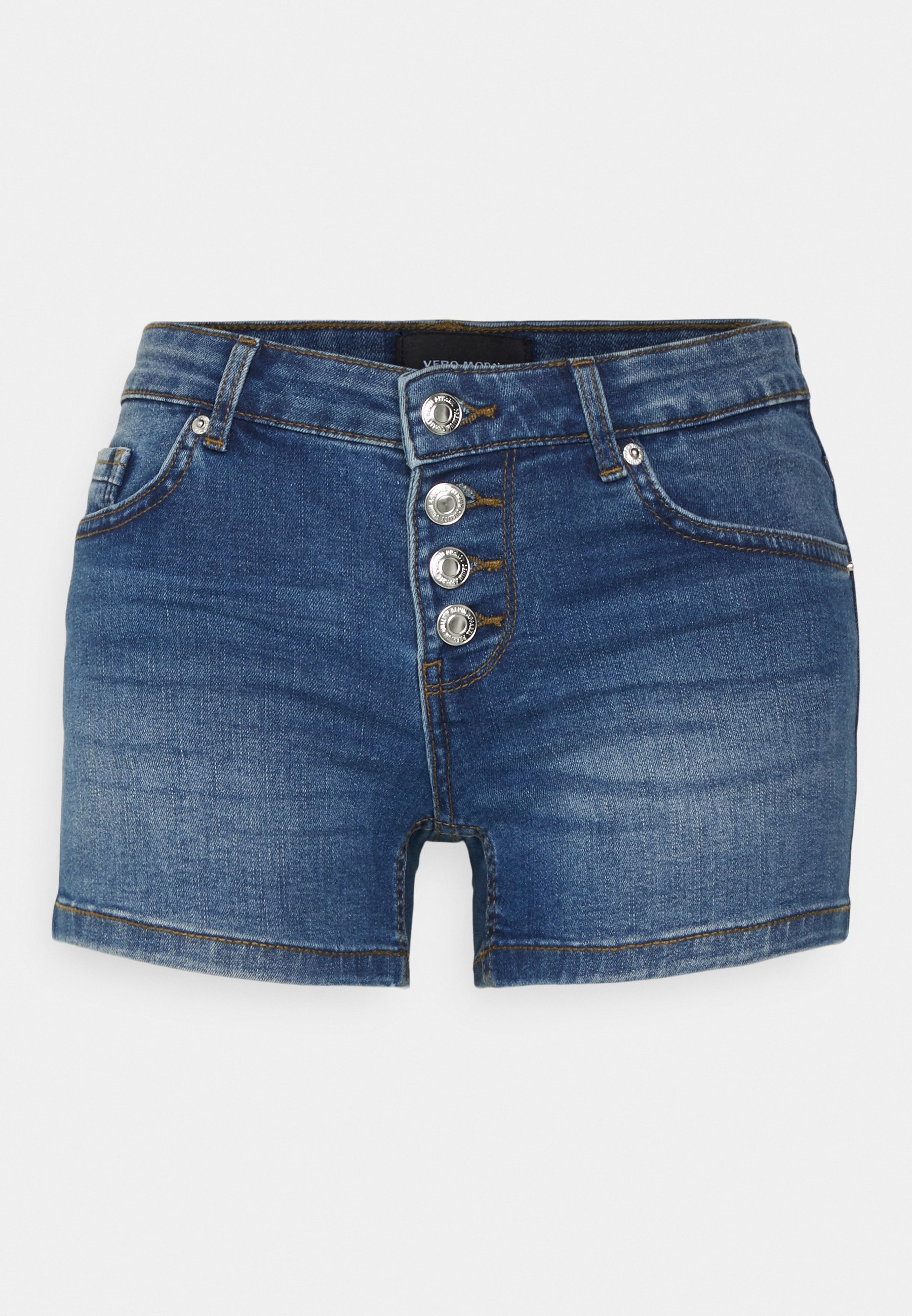 Vero Moda Petite VMLYDIA SHORTS - Džinsiniai šortai - medium blue denim/mėlynų  džinsų - Zalando.lt