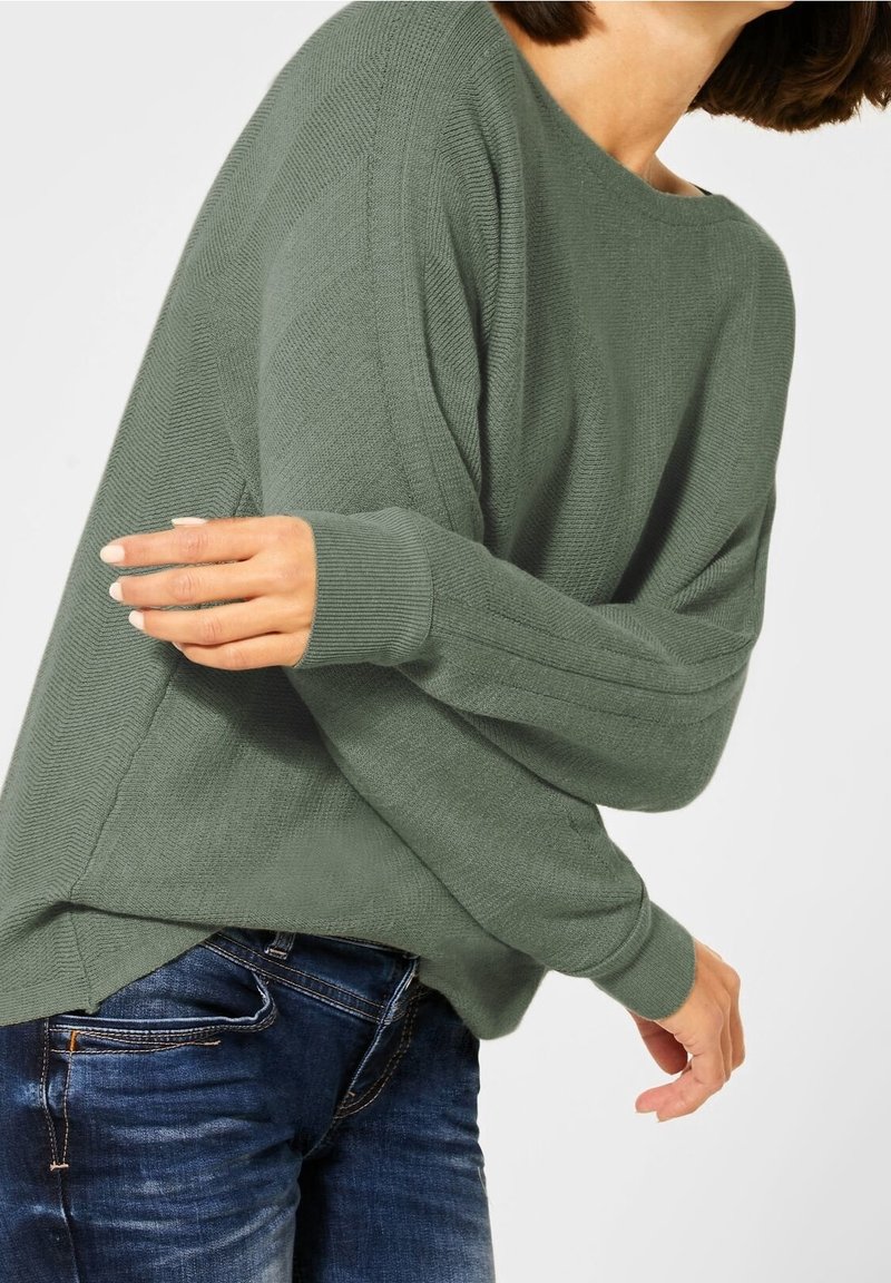 Street One Stickad tröja - green