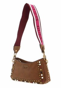 Guess RADAR ZIP SHOULDER - Sac bandoulière - cognac