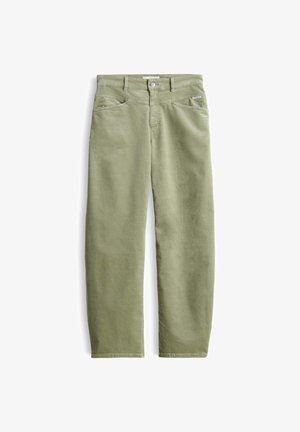 OPUS PANTS, MID RISE OVALES BEIN - Jeans baggy - pale olive