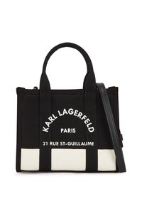 SQUARE TOTE - Handväska - black