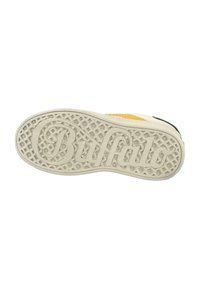 Gummisåle til sneakers med geometrisk mønster og merkevarenavn "Buffalo" preget. Fargen er off-white med teksturert finish.