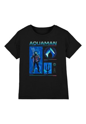 Cotton Soul, AQUAMAN AND THE LOST KINGDOM AQUAMAN STATS UNISEX - Print T-shirt - black