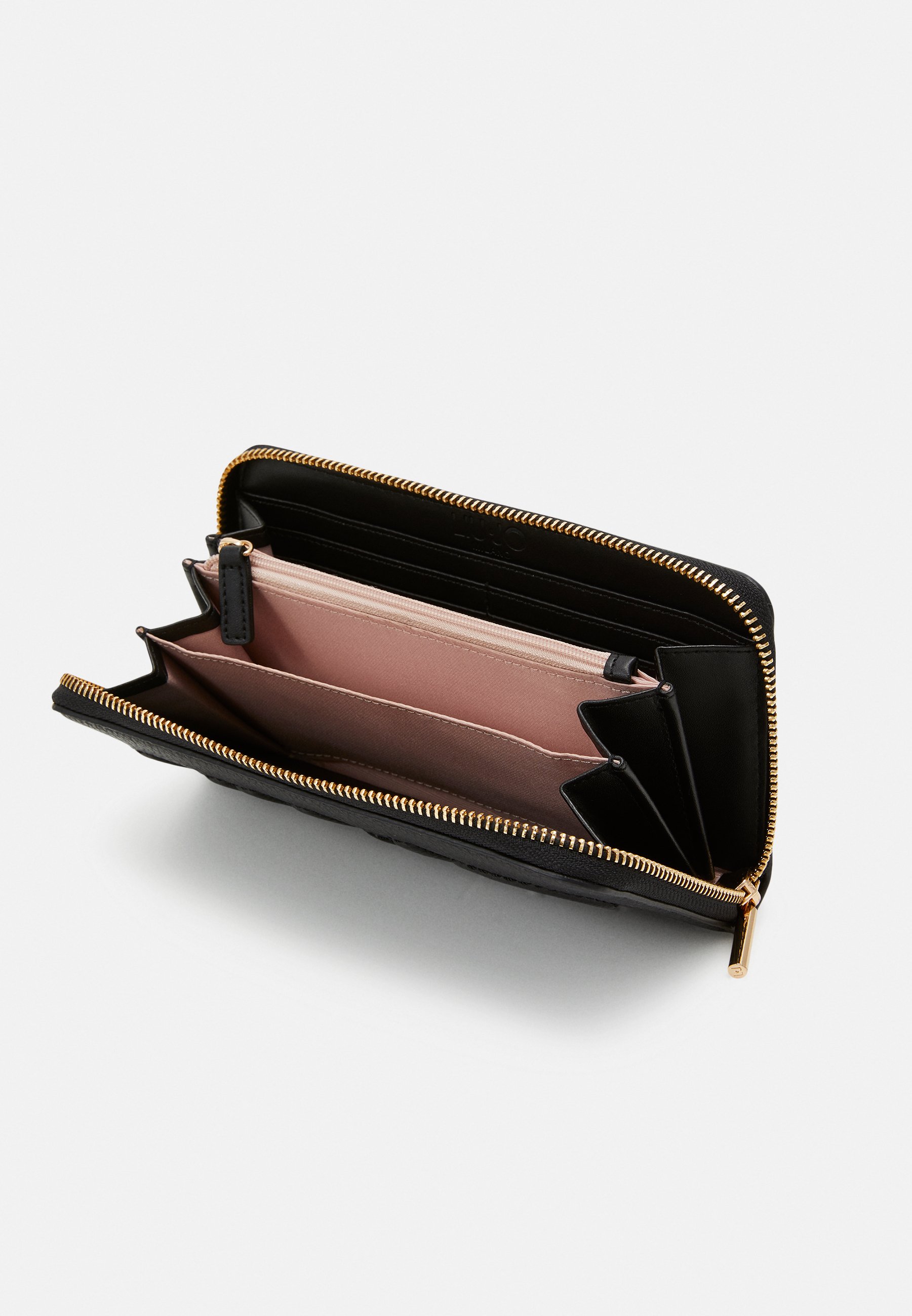 LIU JO Portafoglio Ondina Zip Around XL Nero: Elegante Con Cerniera, 19x10x2.5 Cm