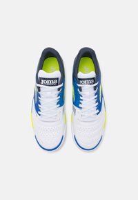 Joma CANCHA - Botines de fútbol sala - white/blue/yellow