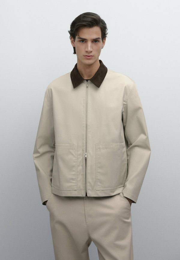 COLLAR DETAIL - Summer jacket - beige