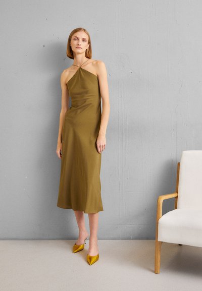 DESIGNERS REMIX EXCLUSIVE VALERIE HALTER LONG DRESS - Cocktail φόρεμα / Φόρεμα για πάρτι - olive