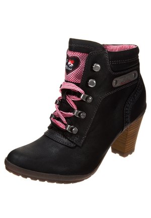 Botines con cordones - black