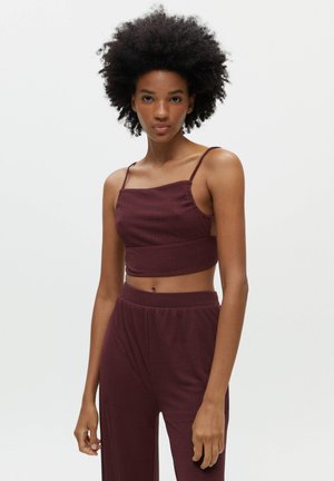 Top - mottled bordeaux