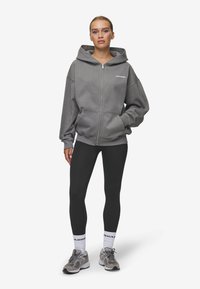 Pegador RAMIRA OVERSIZED - Mikina so zipsom - washed deep grey white