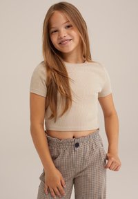 WE Fashion Basic póló - beige