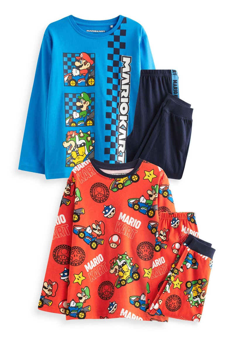 Next - 2 PACK  - Pyjama - red blue mario kart, Vergroten