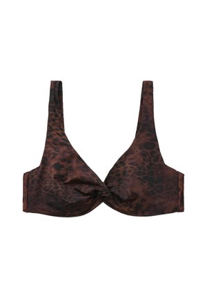 Calzedonia, DARK ANIMALIER BALCONETTE - Haut de bikini - brown