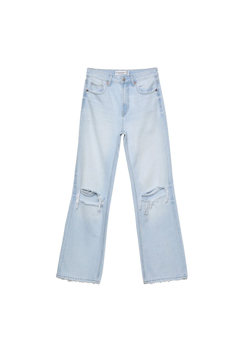 Stradivarius Jeans baggy blu reale screziato