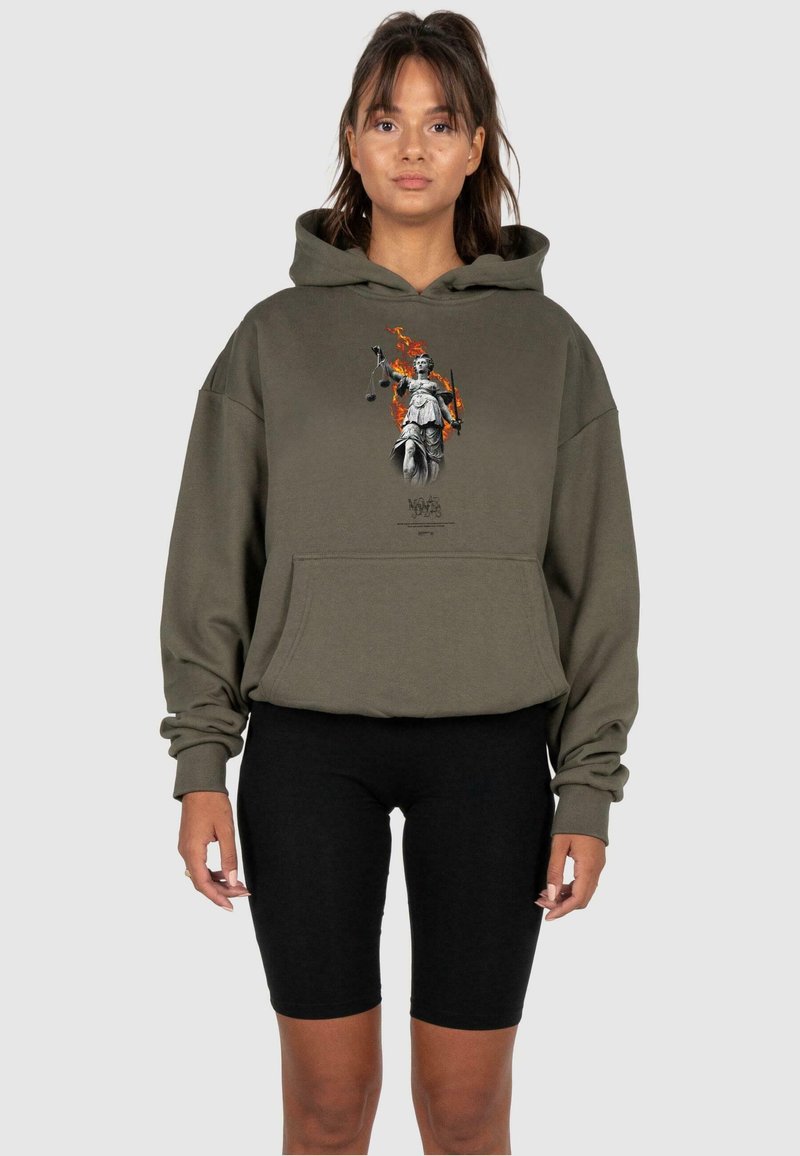 MJ Gonzales JUSTITIA X HEAVY  - Felpa con cappuccio - olive