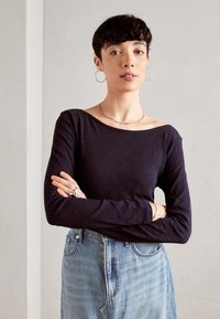 Marc O'Polo - LONG SLEEVE BOAT NECK - Long sleeved top - manic midnight Thumbnail Image 1