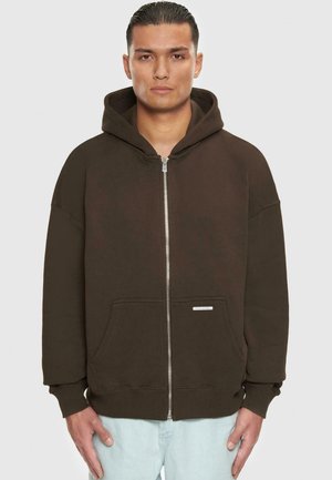 Bazix Republiq Zip-up sweatshirt - chocolatebrown