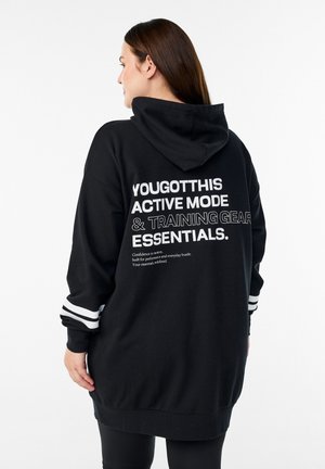 LANGER MIT PRINTDETAILS - Sweatjakke - black essentials