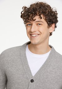 Lindbergh BUTTON - Kofta - mid grey mel