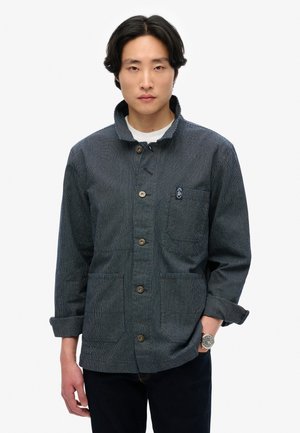 Superdry MERCHANT STRIPE WORKER  - Summer jacket - indigo stripe