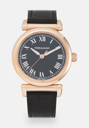 FERRAGAMO ALLURE - Uhr - black/rose gold-coloured