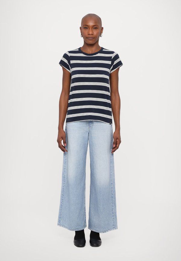 THE SLUB STRIPE TEE - Print T-shirt - saluteivry4