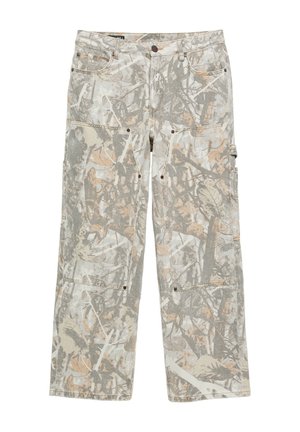 PULL&BEAR, PRINTED WORKER - TROUSERS - Pantalon classique - black
