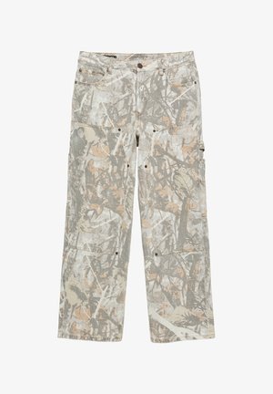 PULL&BEAR, PRINTED WORKER - TROUSERS - Pantalon classique - black
