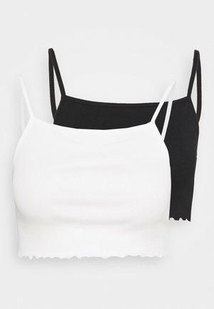 2 PACK - Top - black/white
