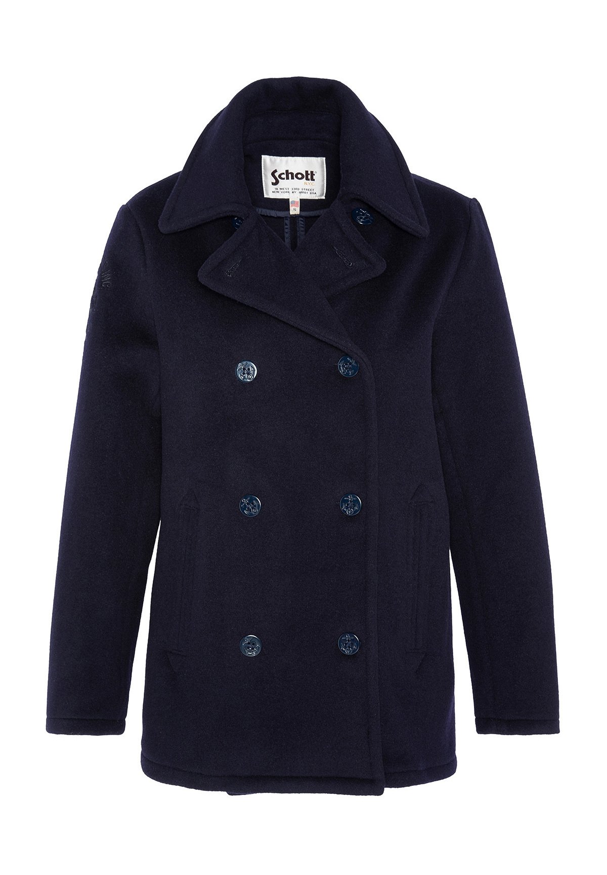 Schott Caban Cappotto Schott Cappotto Corto Marine Foncé/blu Scuro