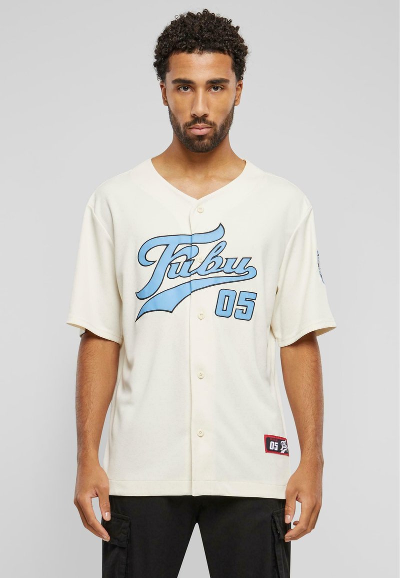 FUBU - VARSITY BASEBALL - Marškiniai - creme blue black, Padidinti