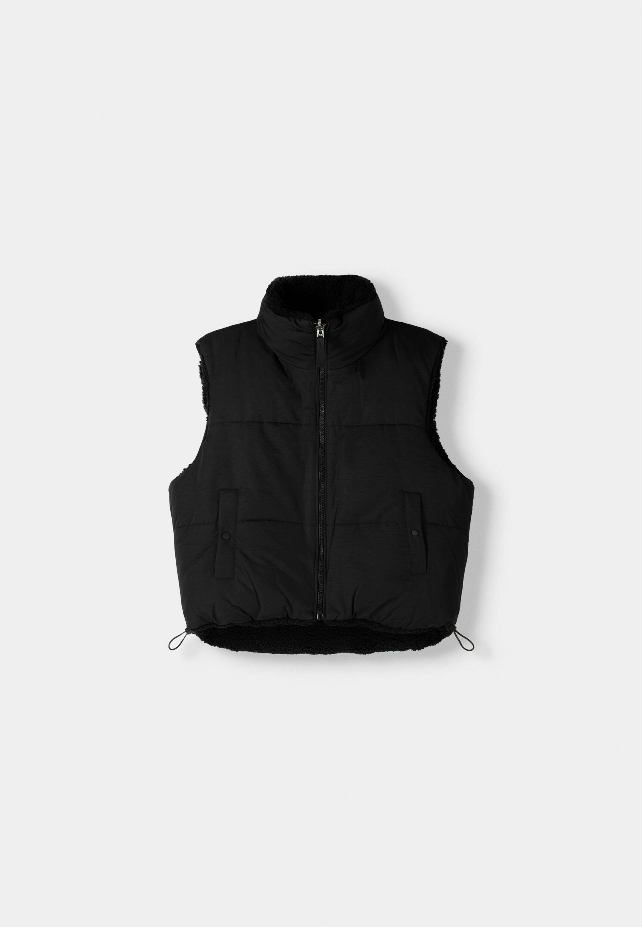 Black denim vest