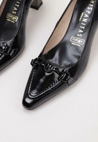 Escarpins Noirs En Daim Hispanitas Talon Moyen 5-7 Cm Pointure 41 - Neufs Avec Boîte