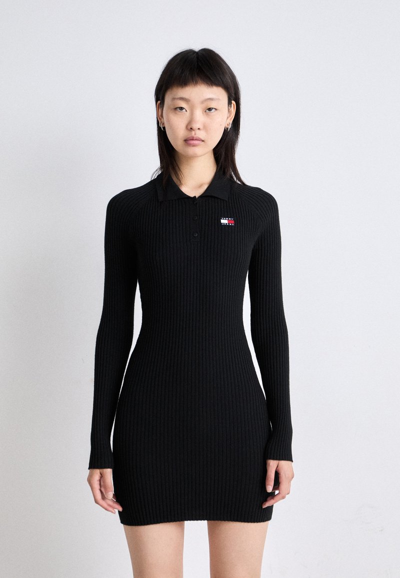 Tommy Jeans COLLAR BADGE - Etuikjole - black