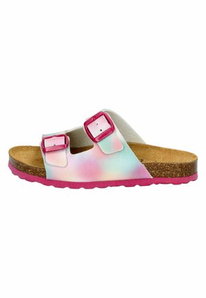 PANTOLETTE BIOLINE SHADOW - Mules - pink türkis