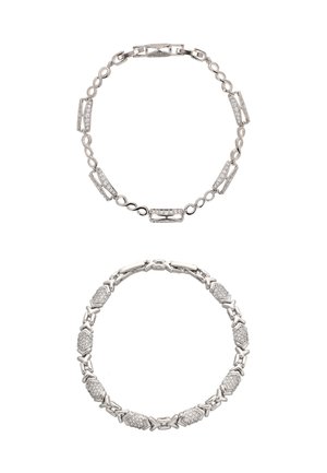 SET - Armbånd - silver-coloured