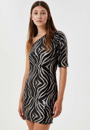 ONE-SHOULDER  - Vestito elegante - brown/black