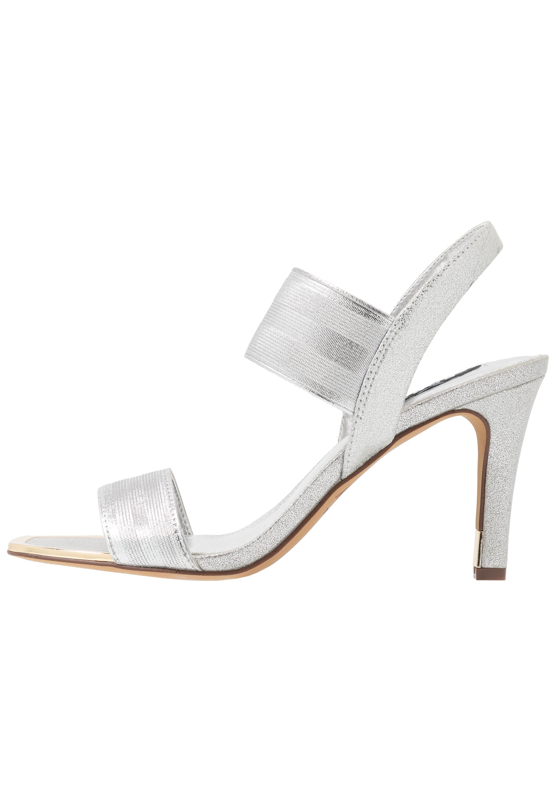 dkny silver sandals