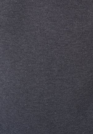 Tessuto a costine grigio scuro con una consistenza morbida. La superficie presenta un motivo verticale uniforme, ideale per un abbigliamento casual.