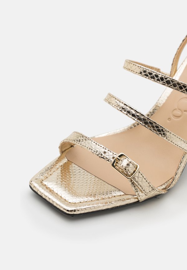 KAREN - High heeled sandals - gold metal effect3