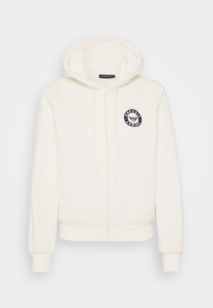 HOODED FULL ZIP - Pizsama felső - ivory