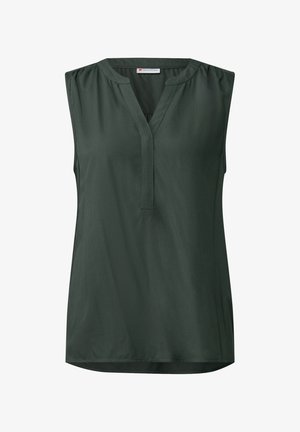 Street One, SPLIT NECK - Bluse - grün