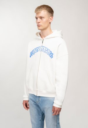 UNISEX RHOMBUS ZIP HOODIE - Sweatjakke - snow white