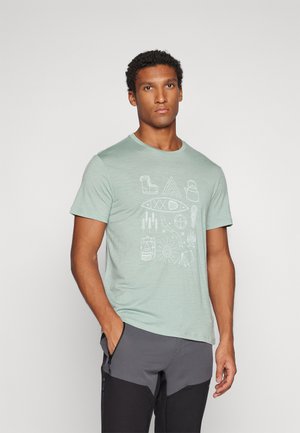 MEN MERINO 150 TECH LITE SS TEE CAMP ESSENTIALS - Sportovní tričko - moss